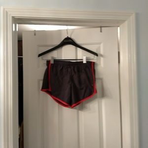 Aerie Fit Shorts Grey & Neon Pink Trim Running, S